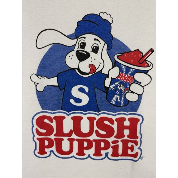 Vintage Y2K Slush Puppie Drink Snack Junk Food Sweet White Shirt Promo XL Rare - Picture 4 of 11